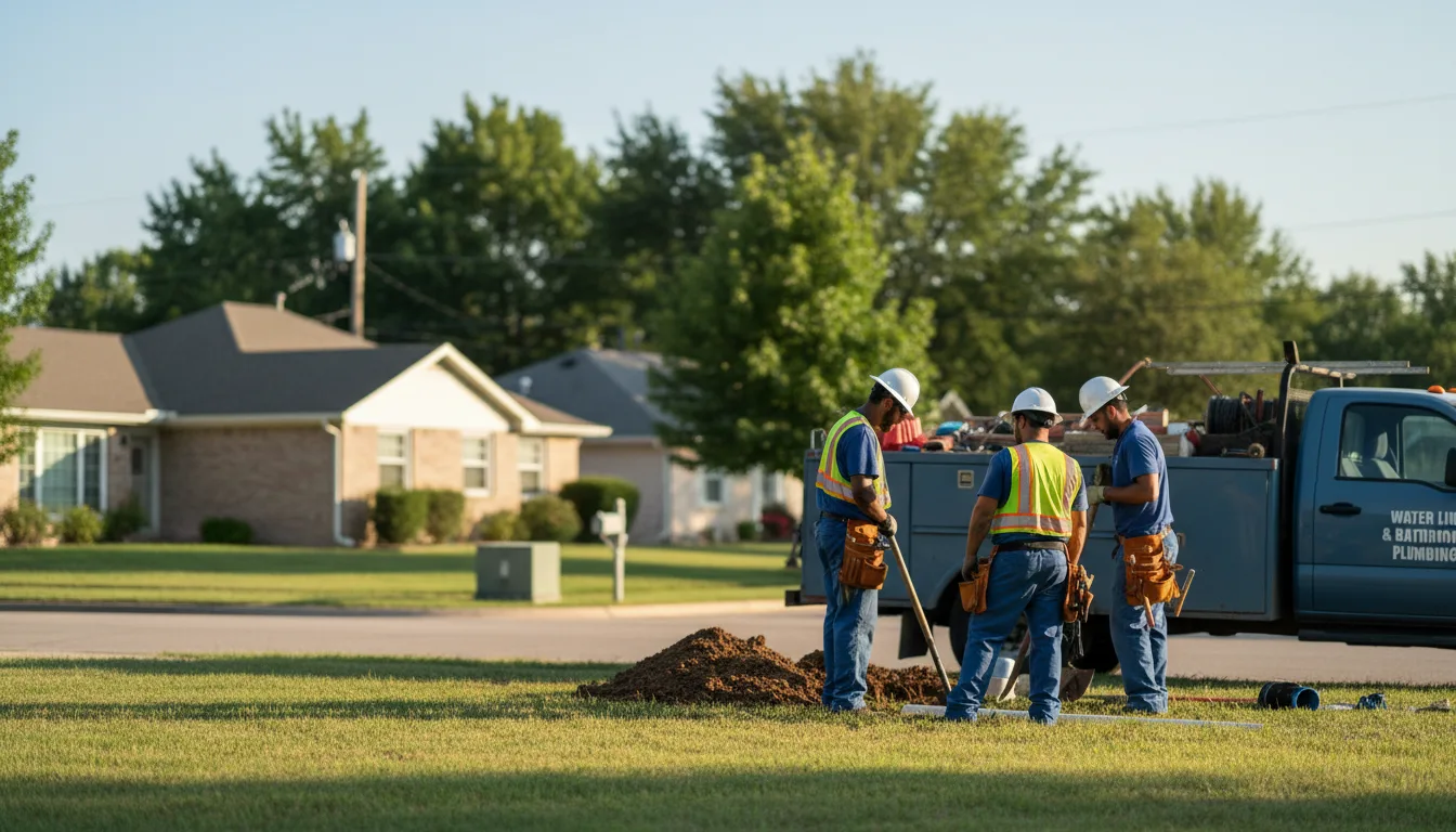 Residential water line and bathroom plumbing service in La Madera, NM